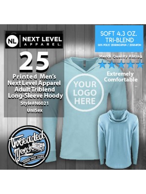 25 - NEXT LEVEL N6021 Next Level Adult Triblend Long-Sleeve Hoodies Special Package